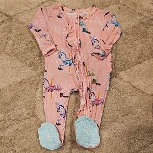 Posh Peanut Claudine Carousel Ruffled footie